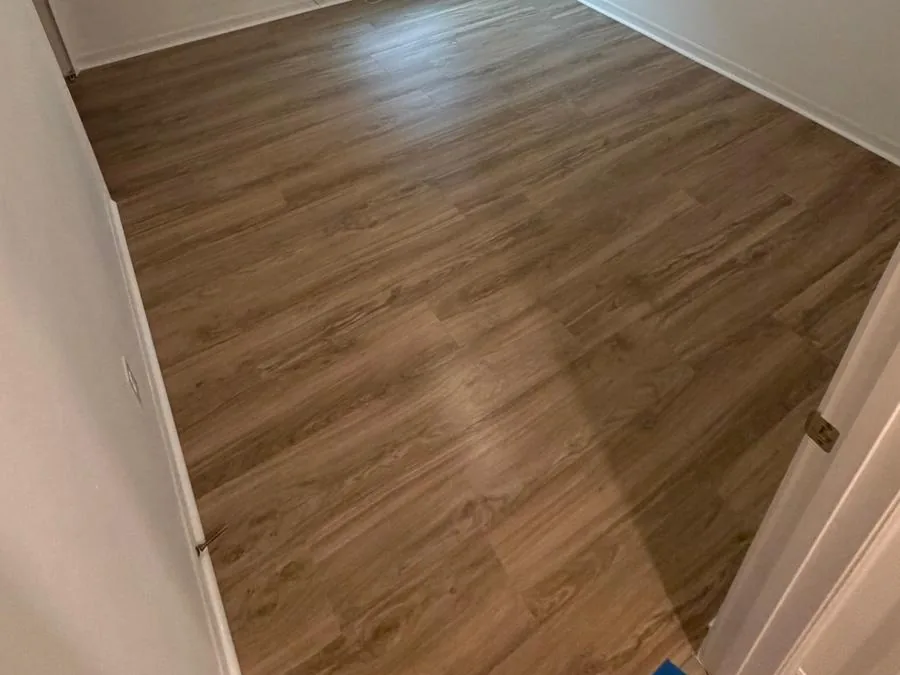 Bedroom floor, after